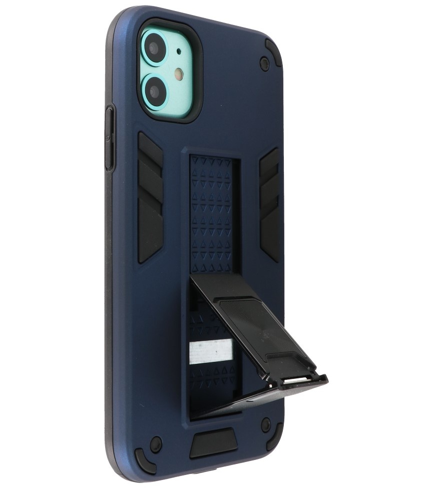 Carcasa trasera rígida Stand para iPhone 12 Mini Azul marino