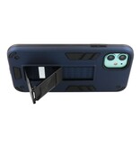 Stand Hardcase Backcover voor iPhone 12 Mini Navy