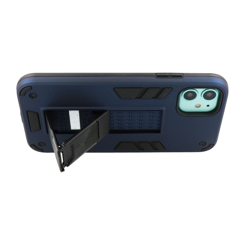 Stand Hardcase Backcover voor iPhone 12 Mini Navy
