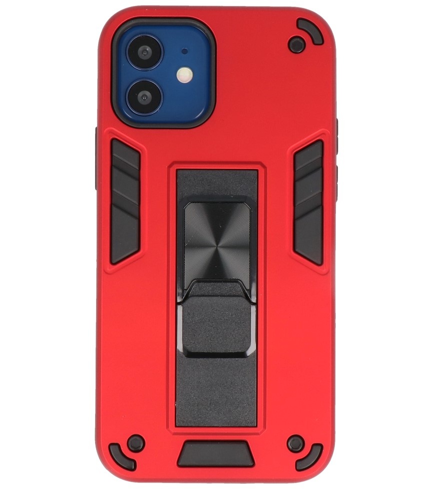 Stand Hardcase Backcover voor iPhone 12 Mini Rood