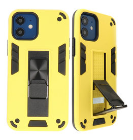 Bagcover til stativ Hardcase til iPhone 12 Mini Gul