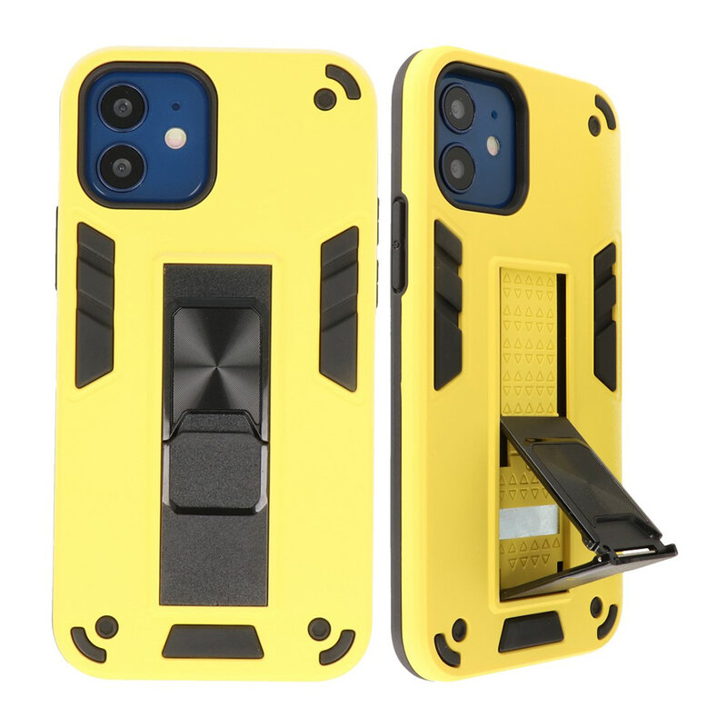 Stand Hardcase Backcover für iPhone 12 Mini Yellow