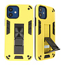 Stand Hardcase Backcover für iPhone 12 Mini Yellow