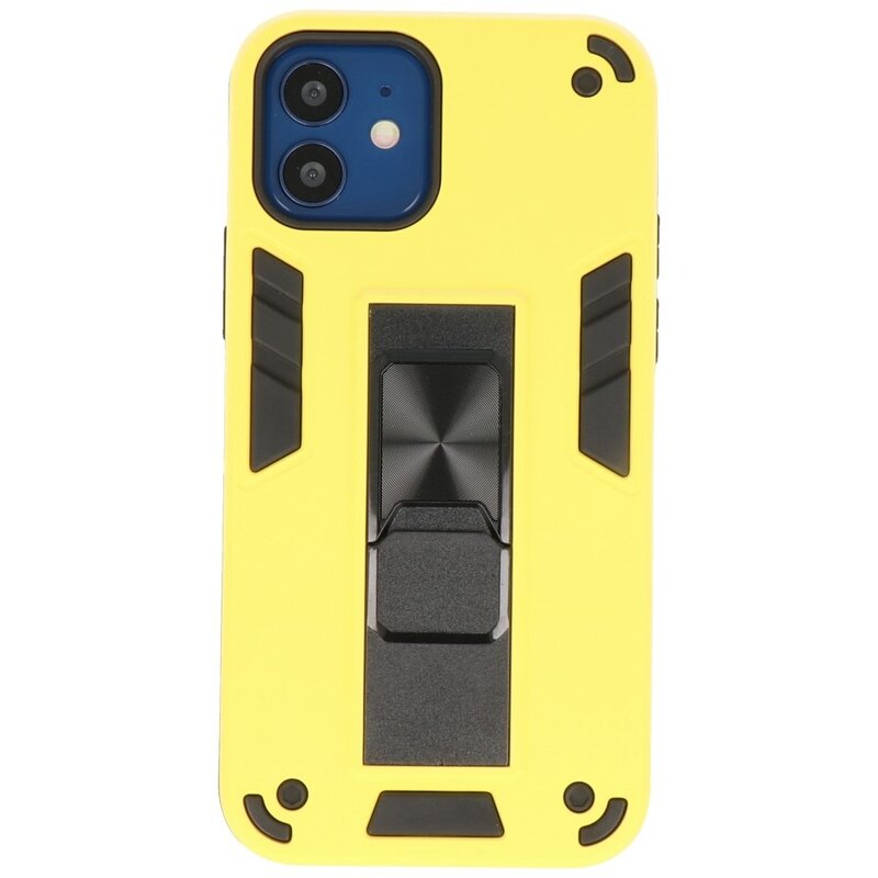 Stand Hardcase Backcover für iPhone 12 Mini Yellow