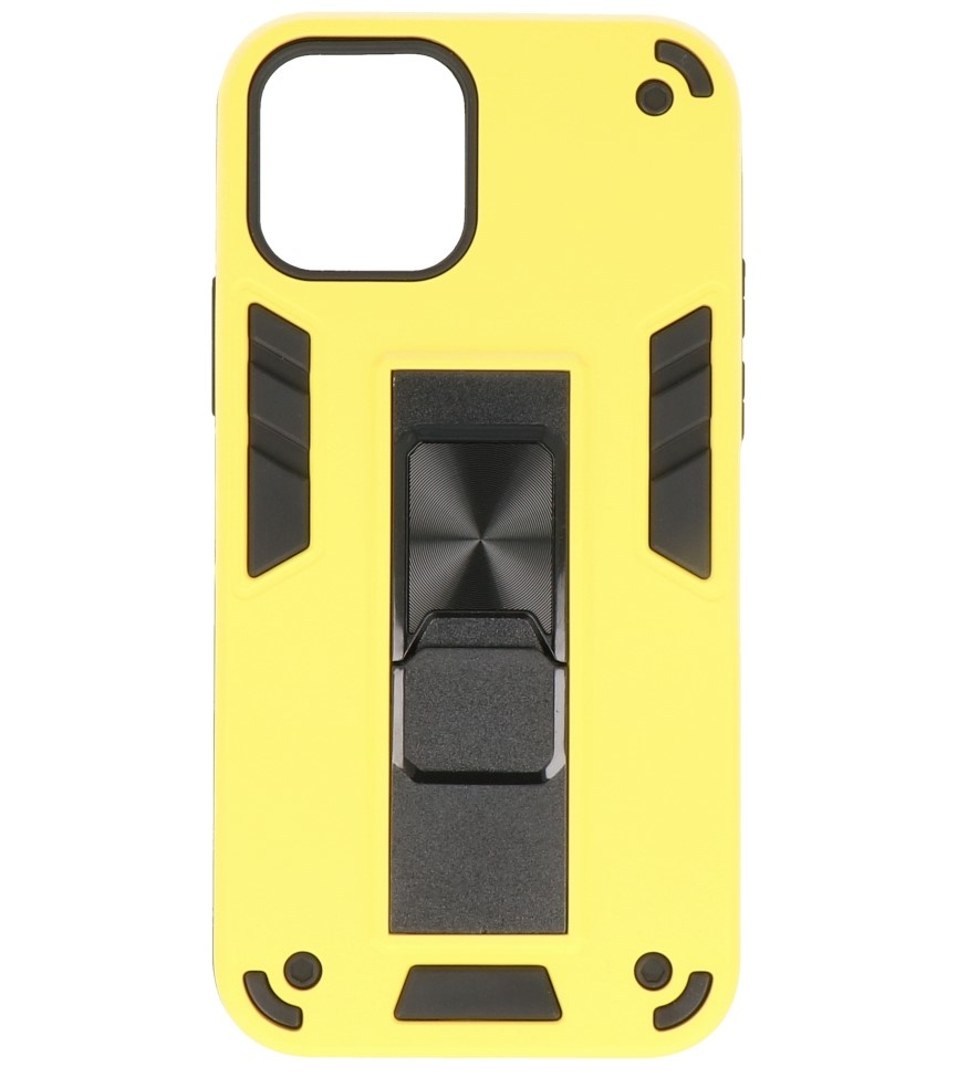 Stand Hardcase Backcover voor iPhone 12 Mini Geel