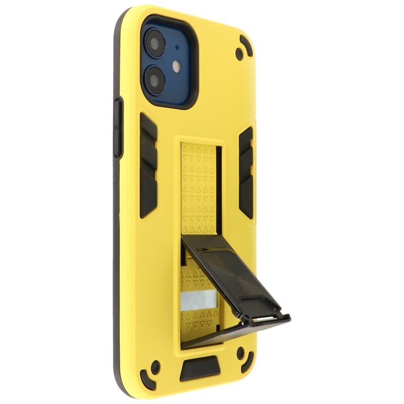 Stand Hardcase Backcover für iPhone 12 Mini Yellow