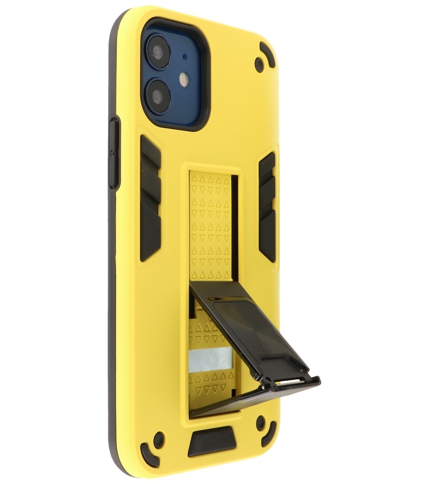Stand Hardcase Backcover für iPhone 12 Mini Yellow