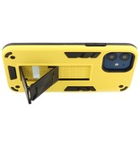 Stand Hardcase Backcover voor iPhone 12 Mini Geel