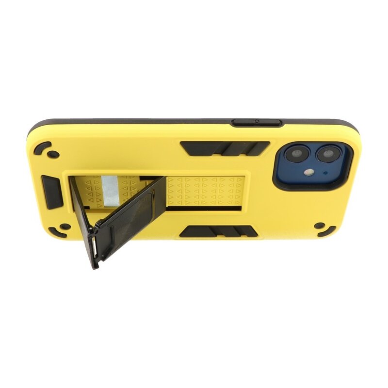 Stand Hardcase Backcover pour iPhone 12 Mini Jaune
