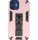 Carcasa trasera rígida Stand para iPhone 12 Mini Rosa