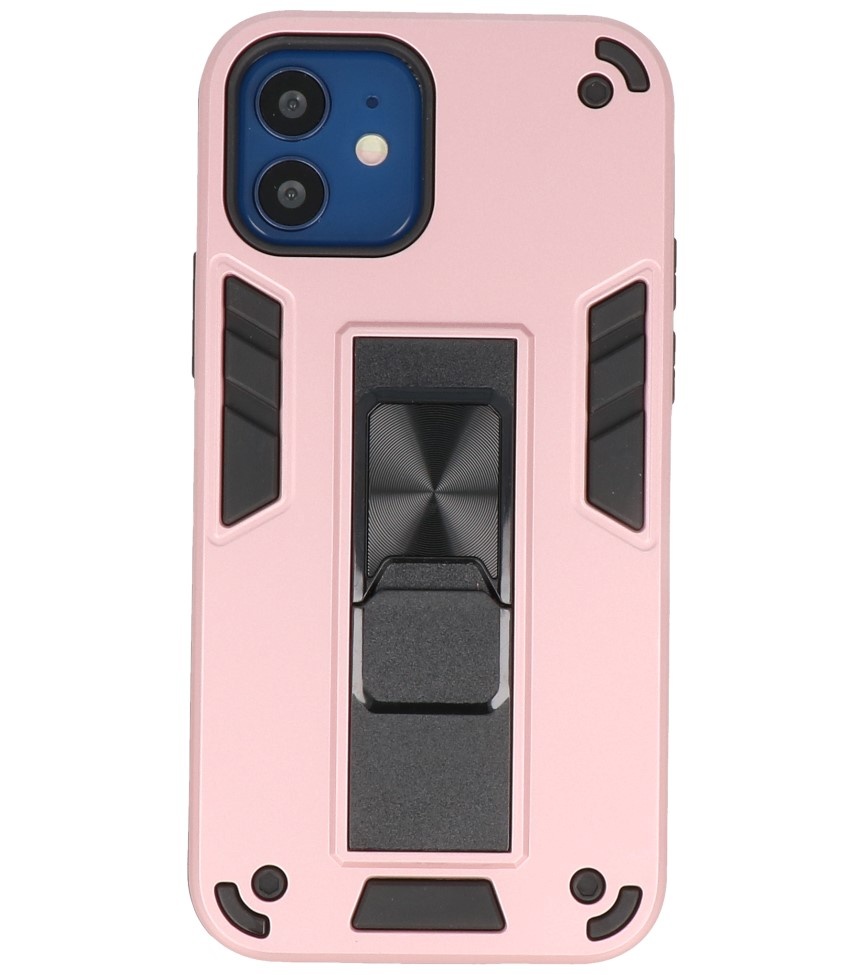 Carcasa trasera rígida Stand para iPhone 12 Mini Rosa