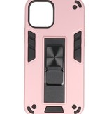 Carcasa trasera rígida Stand para iPhone 12 Mini Rosa