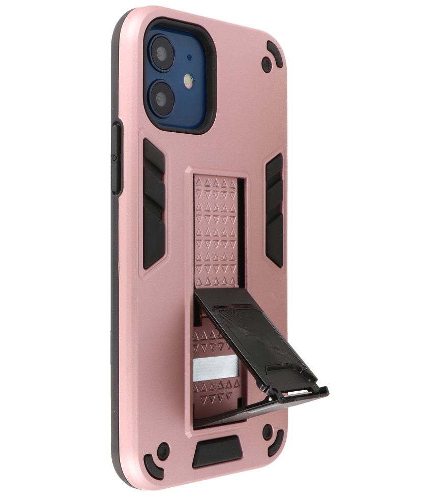 Stand Hardcase Backcover voor iPhone 12 Mini Roze
