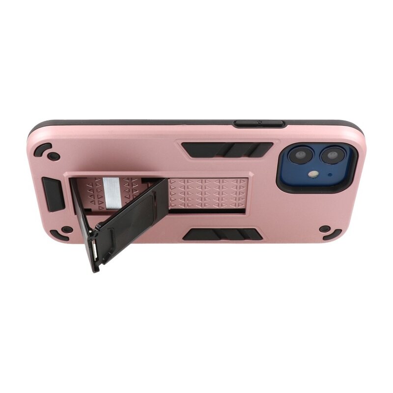 Carcasa trasera rígida Stand para iPhone 12 Mini Rosa