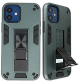 Stand Hardcase Backcover voor iPhone 12 Mini Donker Groen