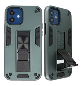 Stand Hardcase Backcover voor iPhone 12 Mini Donker Groen