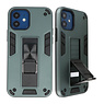 Stand Hardcase Backcover pour iPhone 12 Mini Vert foncé