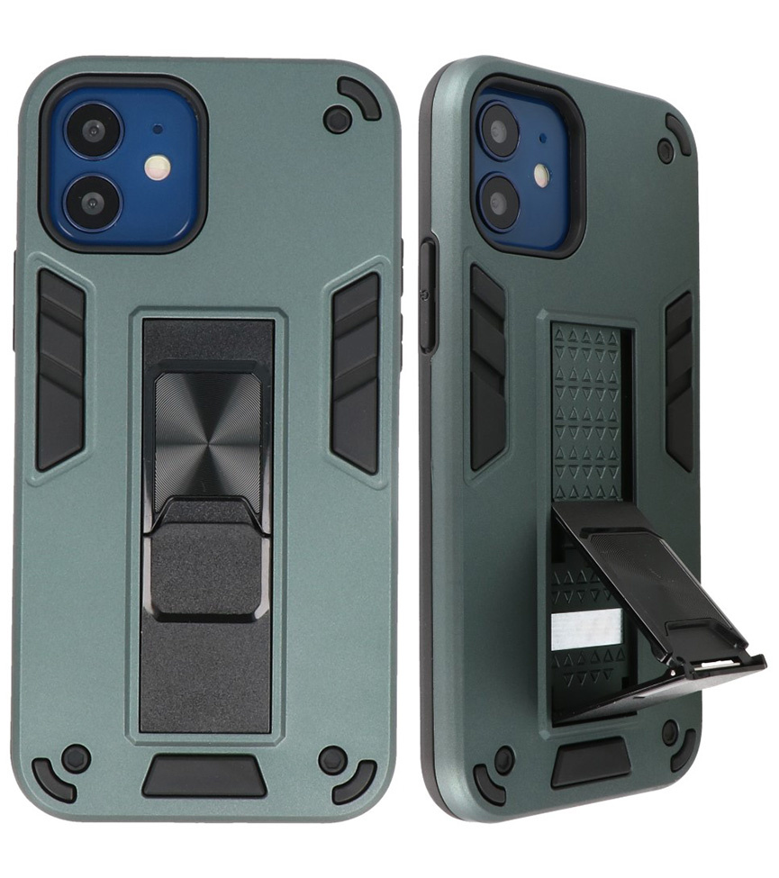 Stand Hardcase Backcover for iPhone 12 Mini Dark Green