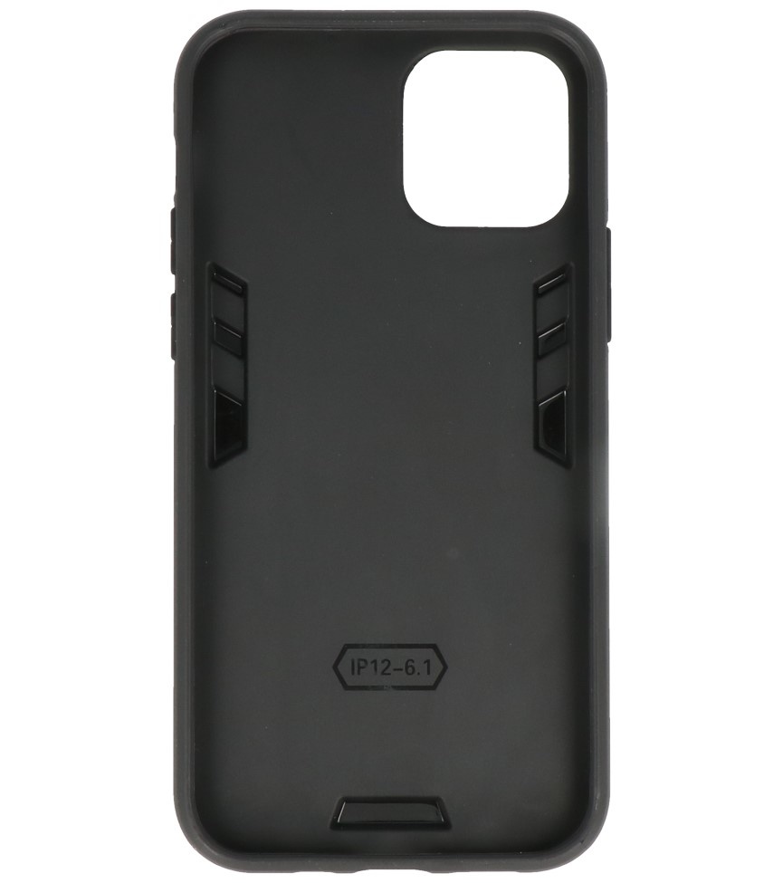 Stand Hardcase Backcover voor iPhone 12 - 12 Pro Zilver