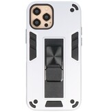 Stand Hardcase Backcover para iPhone 12 - 12 Pro Plata