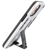 Stand Hardcase Backcover voor iPhone 12 - 12 Pro Zilver