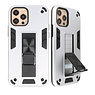 Stand Hardcase Backcover for iPhone 12 - 12 Pro Silver