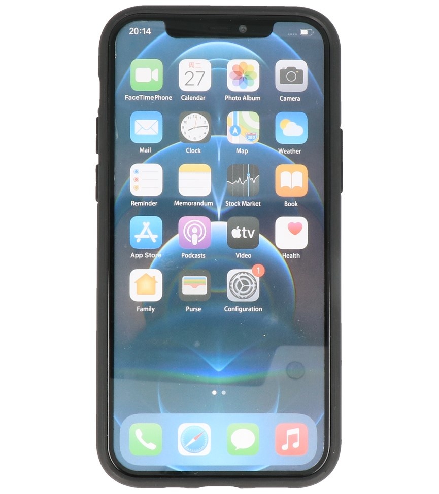 Stand Hardcase Backcover para iPhone 12 - 12 Pro Azul marino