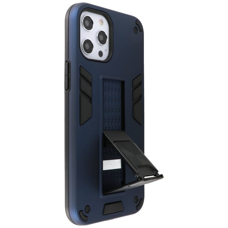 Stand Hardcase Backcover para iPhone 12 - 12 Pro Azul marino