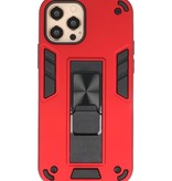 Stand Hardcase Backcover voor iPhone 12 - 12 Pro Rood