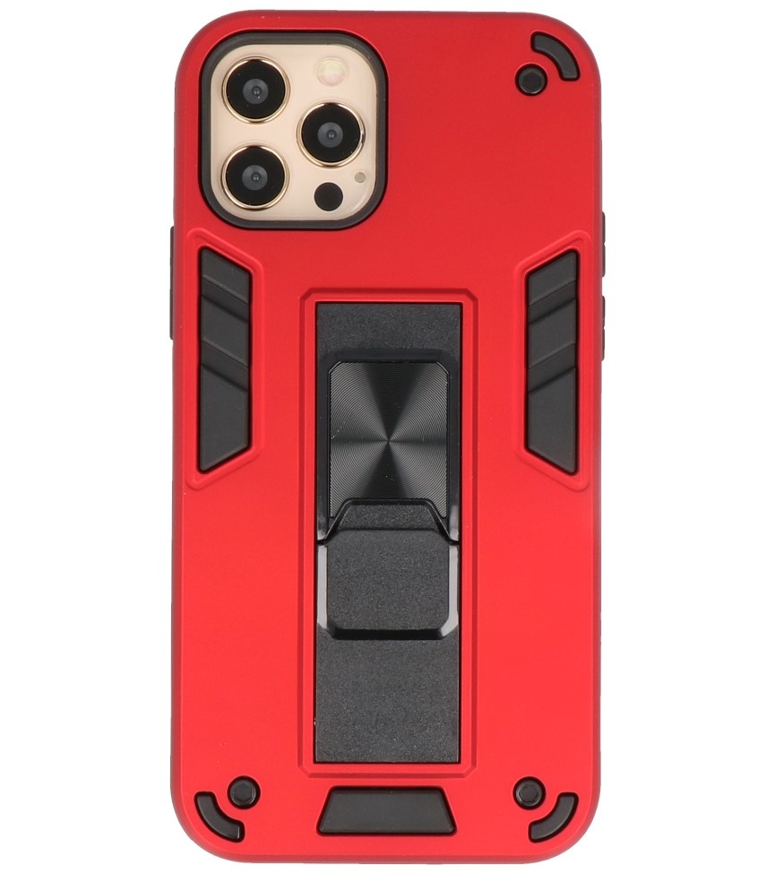 Stand Hardcase Backcover für iPhone 12 - 12 Pro Red