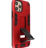 Stand Hardcase Backcover voor iPhone 12 - 12 Pro Rood