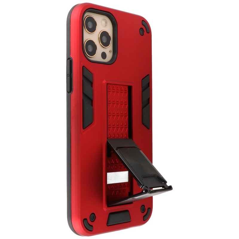 Stand Hardcase Backcover para iPhone 12-12 Pro Rojo