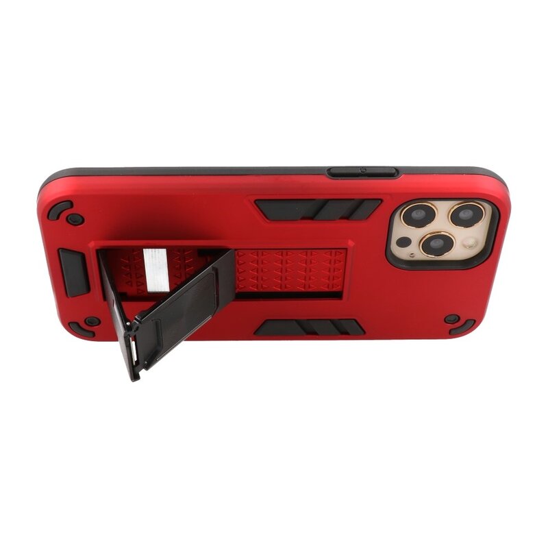 Stand Hardcase Backcover for iPhone 12 - 12 Pro Red
