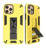 Stand Hardcase Backcover voor iPhone 12 - 12 Pro Geel