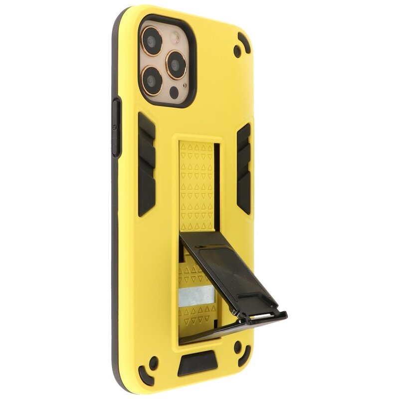 Stand Hardcase Backcover para iPhone 12-12 Pro Amarillo