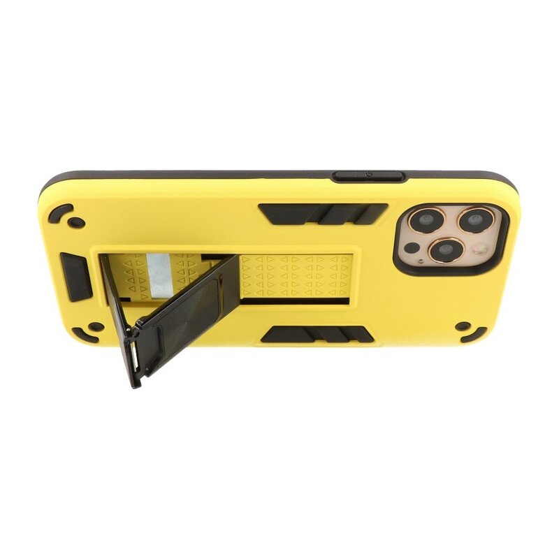 Stand Hardcase Backcover for iPhone 12 - 12 Pro Yellow