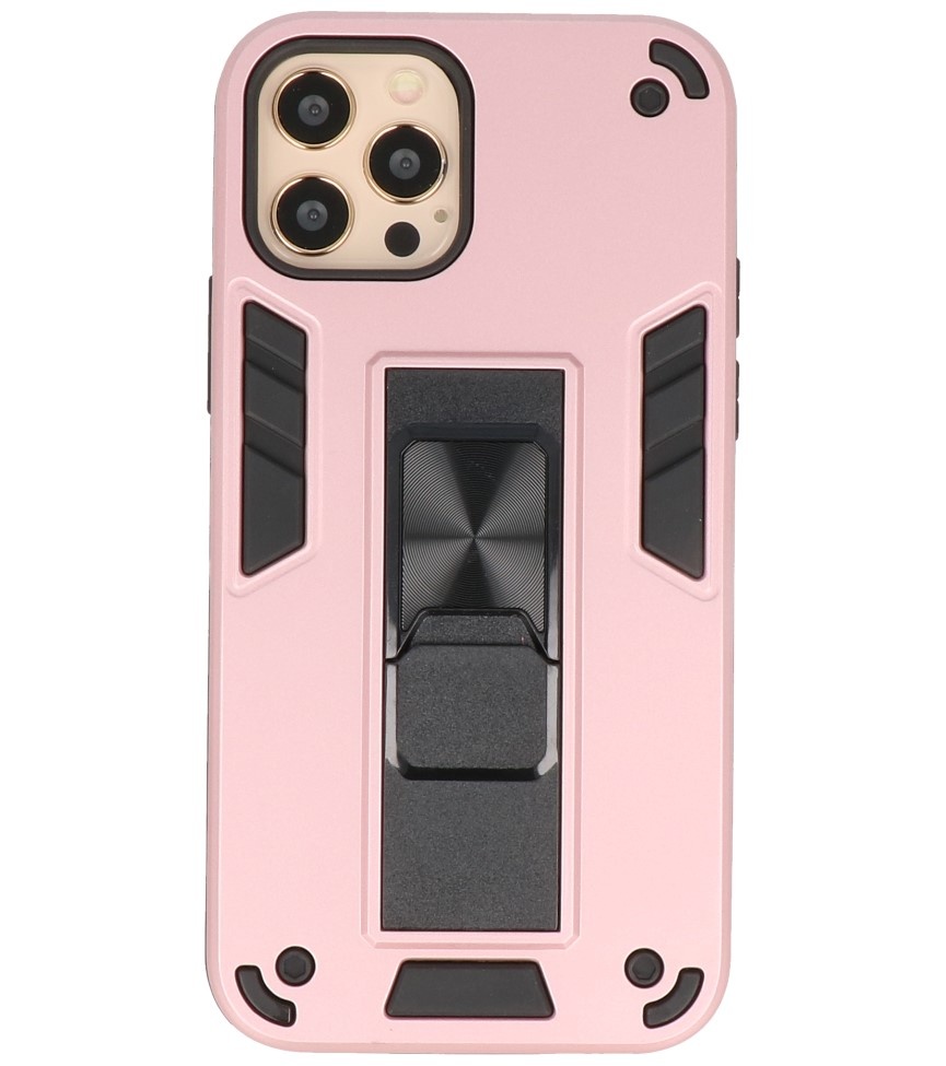 Bagcover til stativ Hardcase til iPhone 12 - 12 Pro Pink