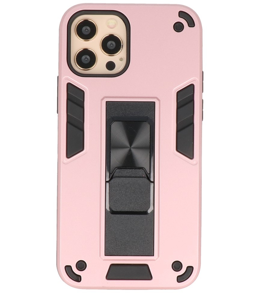 Stand Hardcase Backcover voor iPhone 12 - 12 Pro Roze