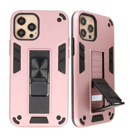 Bagcover til stativ Hardcase til iPhone 12 - 12 Pro Pink