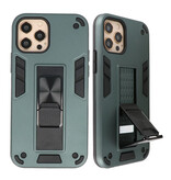 Stand Hardcase Backcover para iPhone 12-12 Pro Verde oscuro