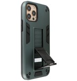 Stand Hardcase Backcover voor iPhone 12 - 12 Pro Donker Groen