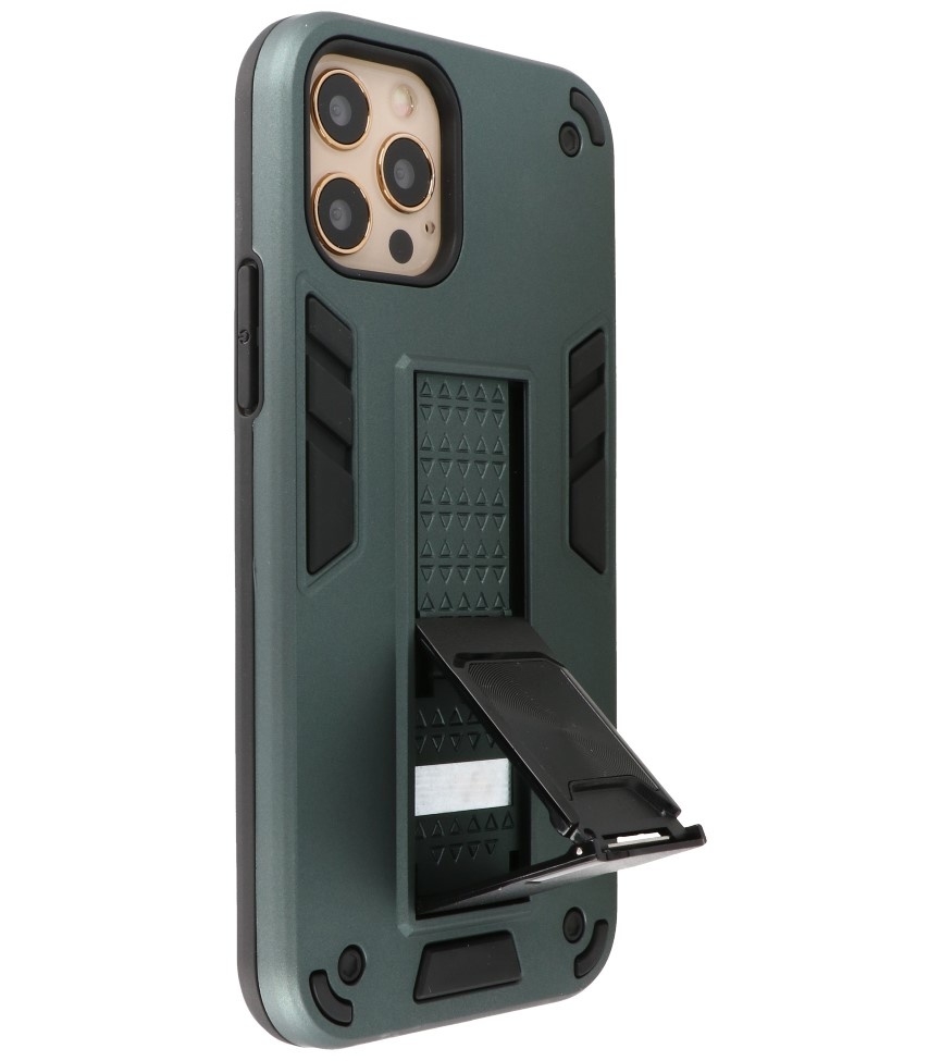 Stand Hardcase Backcover für iPhone 12 - 12 Pro Dark Green