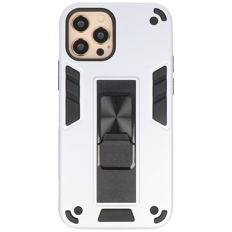 Bagcover til stativ Hardcase til iPhone 12 Pro Max sølv