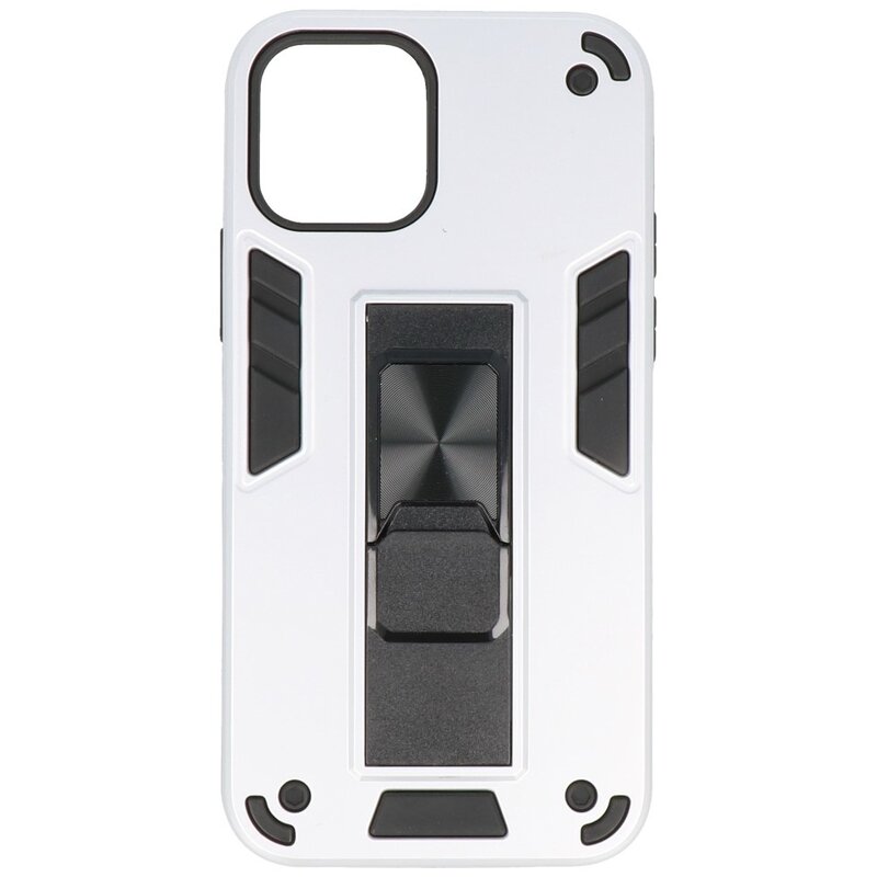 Bagcover til stativ Hardcase til iPhone 12 Pro Max sølv