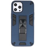 Carcasa trasera rígida Stand para iPhone 12 Pro Max Azul marino