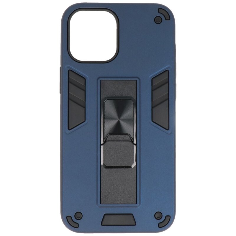 Carcasa trasera rígida Stand para iPhone 12 Pro Max Azul marino