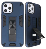 Carcasa trasera rígida Stand para iPhone 12 Pro Max Azul marino