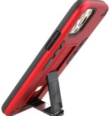 Carcasa trasera rígida Stand para iPhone 12 Pro Max Rojo