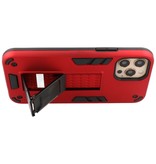 Carcasa trasera rígida Stand para iPhone 12 Pro Max Rojo