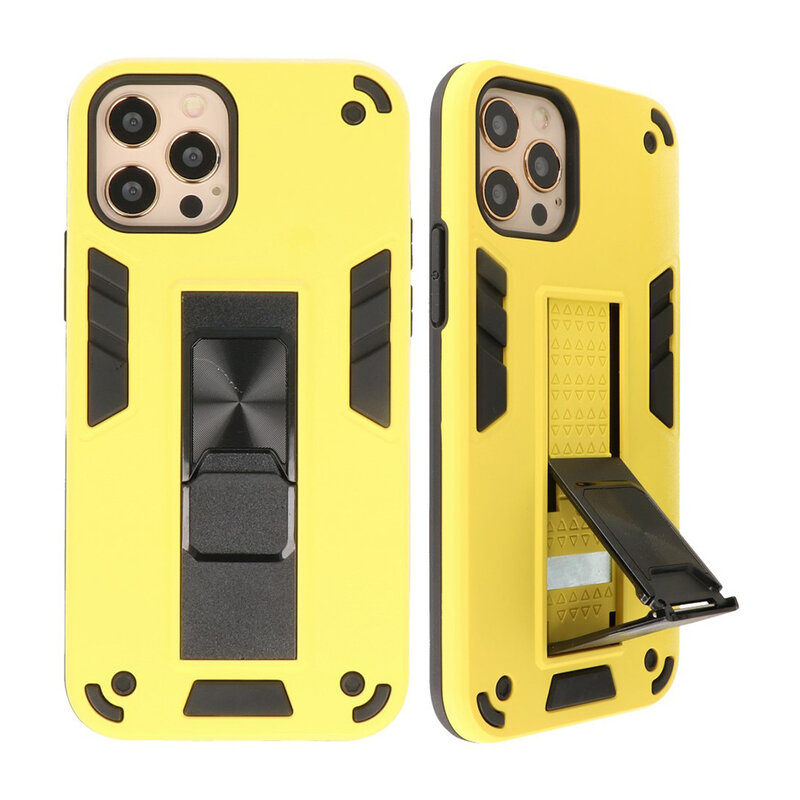 Stand Hardcase Backcover for iPhone 12 Pro Max Yellow